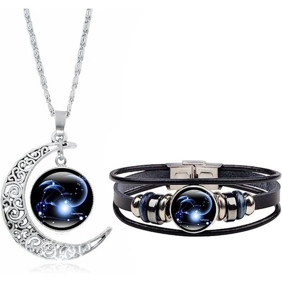 NEW Zodiac Necklace Bracelet Set for Men Gifts 12 Constellation Necklace… - Picture 13 of 15